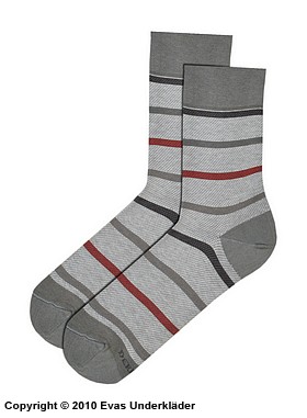 Bequeme Herrensocken, weiche Baumwolle, flache Naht, Streifen